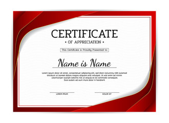 Modern certificate of appreciation award template. Template diploma border for use in design. Eps10 - vector.