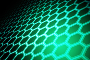 Hexagonal green background