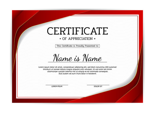 Modern certificate of appreciation award template. Template diploma border for use in design. Eps10 - vector.