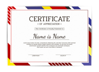 Modern certificate of appreciation award template. Template diploma border for use in design. Eps10 - vector.