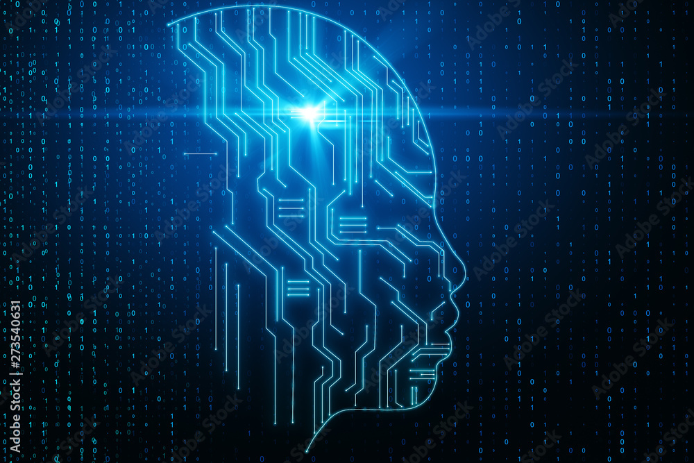 Poster ai and data flow concept