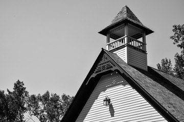 old church in historic settlement