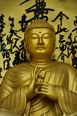 Obraz premium Buddha statue from World Peace Pagoda in Pokhara, Nepal