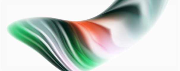 Modern techno Fluid color flow on white colorful poste. Art for your design