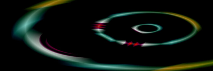 Digital Art, panoramic abstract three-dimensional objects with soft lighting, Germany