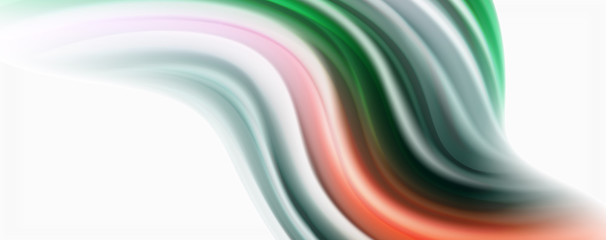 Modern techno Fluid color flow on white colorful poste. Art for your design