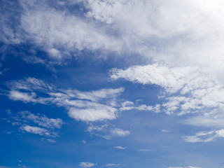 Blue sky background with white cloud.
