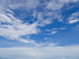 Naklejka na ściany i meble Blue sky background with white cloud.
