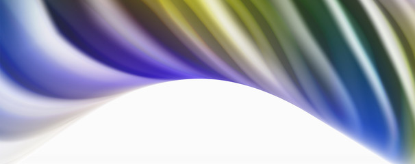 Glossy colorful liquid waves abstract background,, modern techno lines