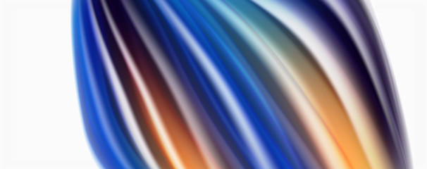 Modern techno Fluid color flow on white colorful poste. Art for your design