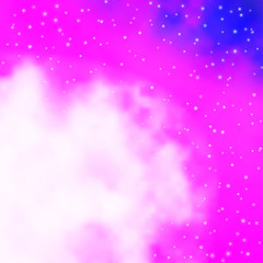 Fototapeta na wymiar Light Pink vector template with neon stars.