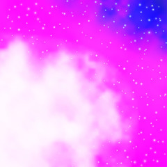 Fototapeta premium Light Pink vector template with neon stars.