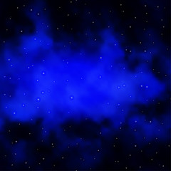 Dark BLUE vector template with neon stars.
