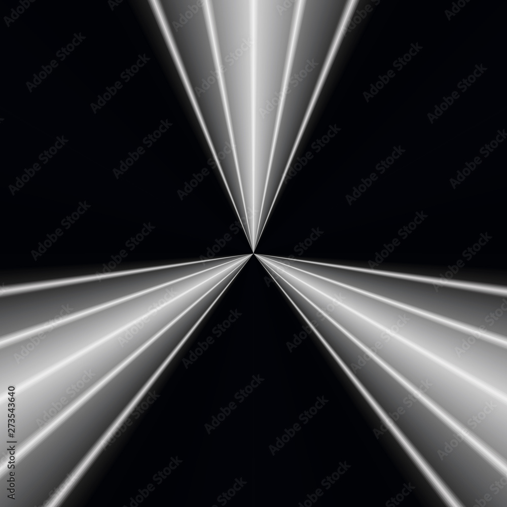 Fototapete digital art, abstract three-dimensional objects with soft lighting, germany