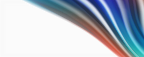 Modern Liquid color flow on white - colorful flow poster. Techno Wave Liquid shape in white color background. Design for your design project