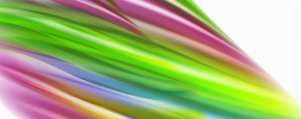 Modern Liquid color flow on white - colorful flow poster. Techno Wave Liquid shape in white color background. Design for your design project