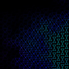 Dark BLUE vector background with lines, triangles.