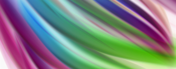 Modern techno Fluid color flow on white colorful poste. Art for your design