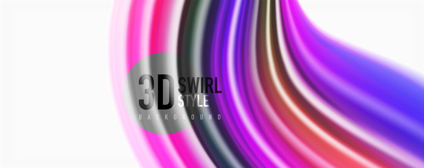 Color flowing waves, liquid conceptual abstract background