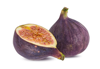 Fresh figs isolated on white background with clipping path