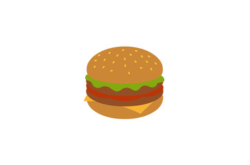 Creative Hamburger Logo Design Symbol Vector Illustration