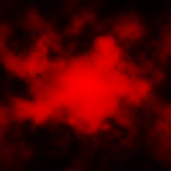 Dark Orange vector template with sky, clouds.