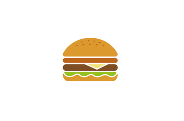 Creative Burger Logo Design Symbol Vector Illustration