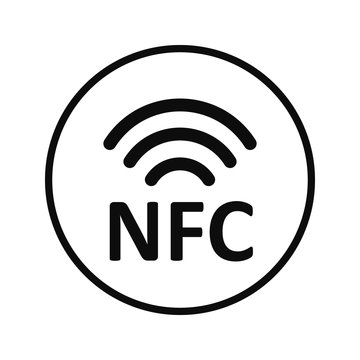 NFC payment technology icon. Near field communication concept, fast payment symbol - vector for stock