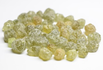 Green Garnet raw gemstones