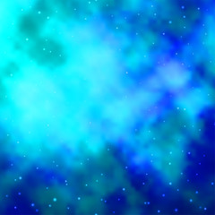 Fototapeta na wymiar Light BLUE vector template with neon stars.