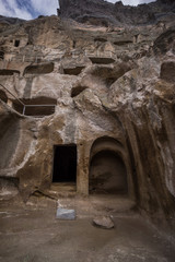 Naklejka premium cave town vardsia old caucasus abandoned city
