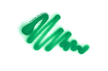 Graffiti liquid strokes sprayed on white isolated background