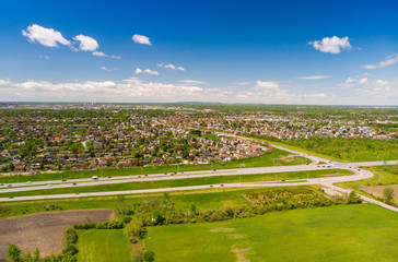 Aerial view of Laval city, Canada