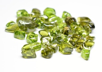 Peridot tumbled gemstones