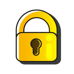 Lock Icon Vector. Lock Vector Design. Sign Design. Flat Style.