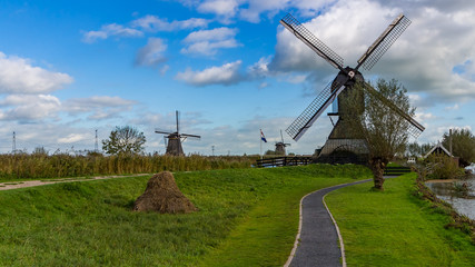 Kinderdijk windmills in holland