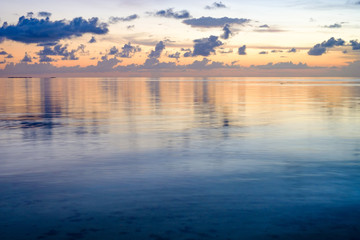 Fototapeta na wymiar Summer sunset and clouds over the Florida Keys