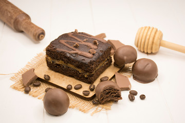 Delicious Chocolate Brownie with arequipe
