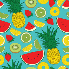 Summer Fruit Seamless Pattern