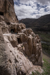ancient georgian monastery in cave town vardsia