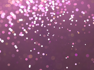 Abstract Illustration - Glowing Pink Particles, soft shapes with blurred background. Magical fantasy background image, vibrant transparent glowing spots. Colored circles, digital modern artwork.