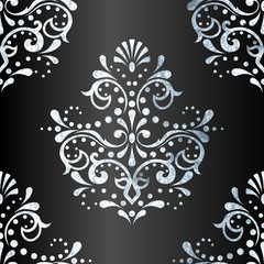 grey and silver victorian pattern