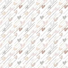Seamless Patterns Nude Acrylic hand drawn on white background