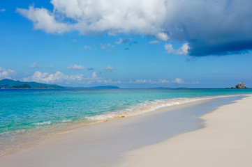 Fototapeta na wymiar Tropical beach at the Dimakya Island, Coron, Palawan - Philippines