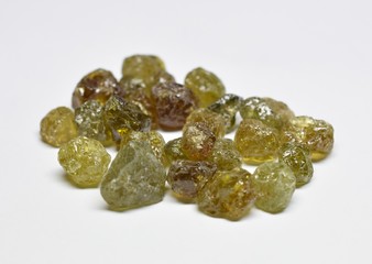 Grossular Garnet raw gemstones