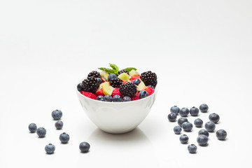 Mixed of color fruits. Sweet fruits and mixed berries.