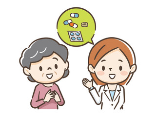 薬剤師とシニア女性