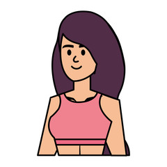 beautiful girl with swimsut avatar character