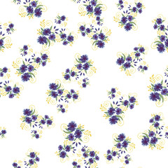 Fototapeta premium Flower vector. Romantic floral surface design. Spring landscape.