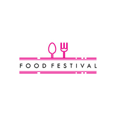 Food Festival Logo Vector Template Design Illustration